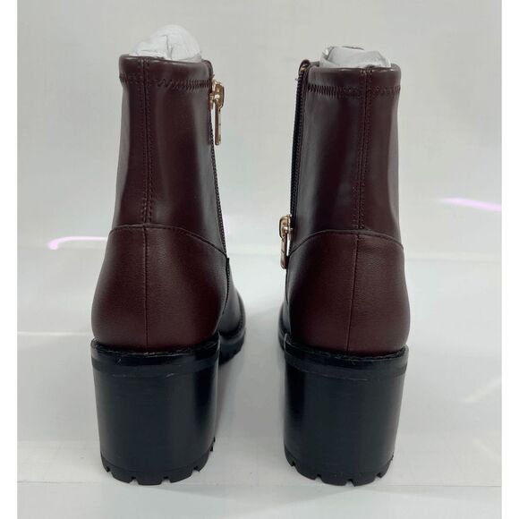 COACH Women's Joy Lug Sole Boots - Dark Cranberry 5.5B - Picture 5 of 8